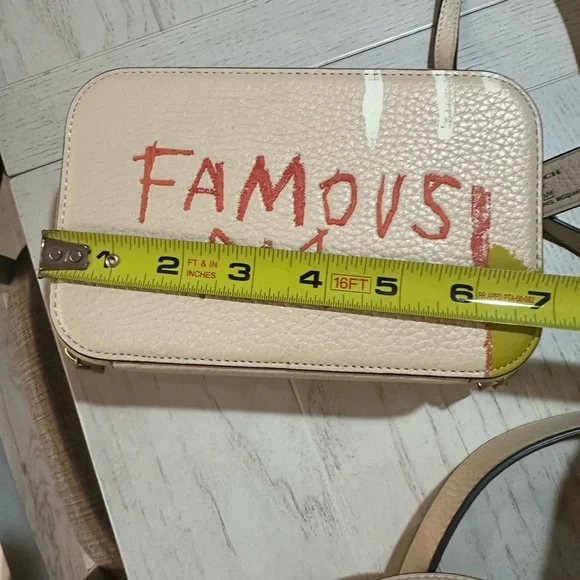 Famous Cream Leather Crossbody Bag - Picture 7 of 16